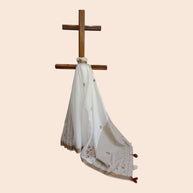 White Embroidery Silk Saree