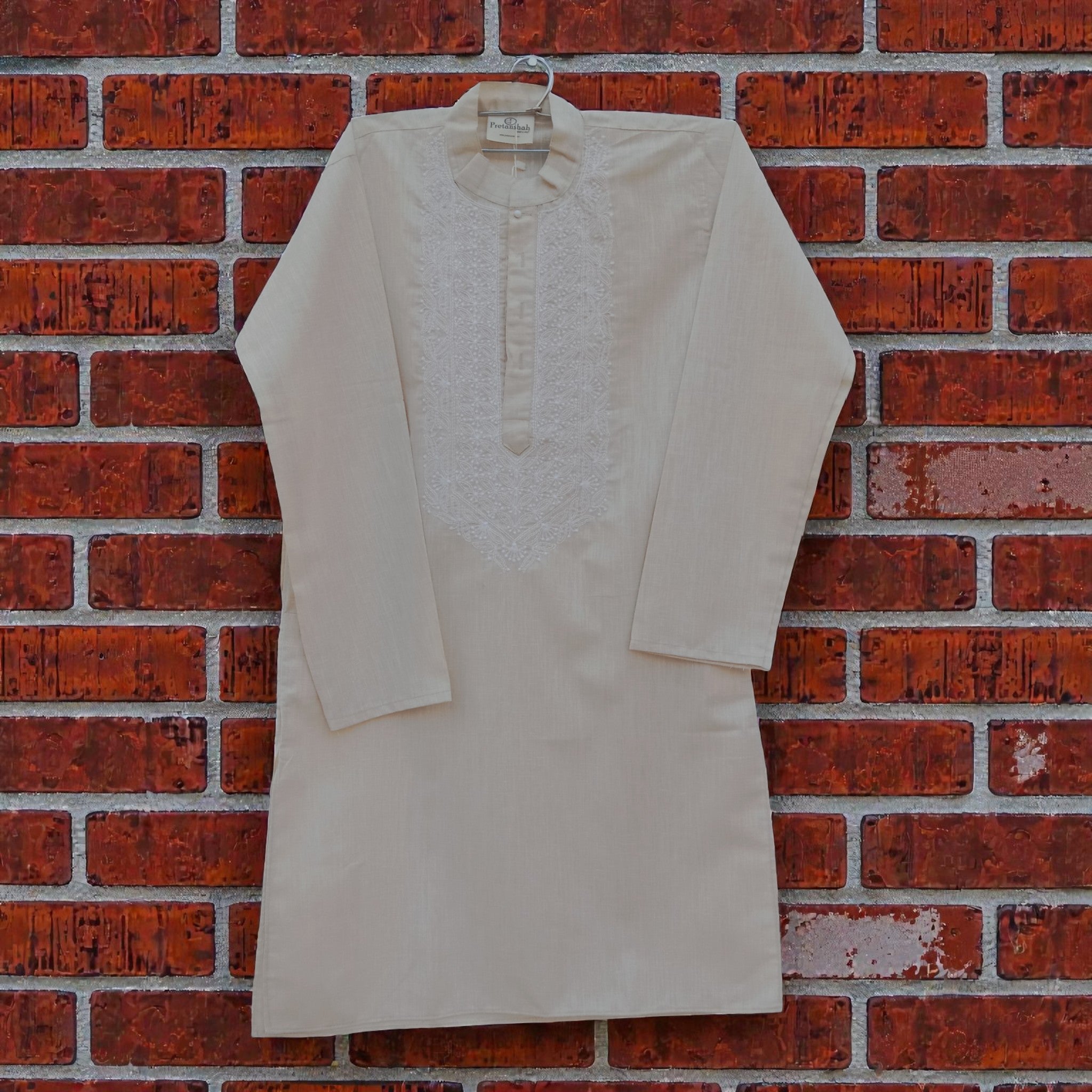 Cream Chikankari Cotton Kurta