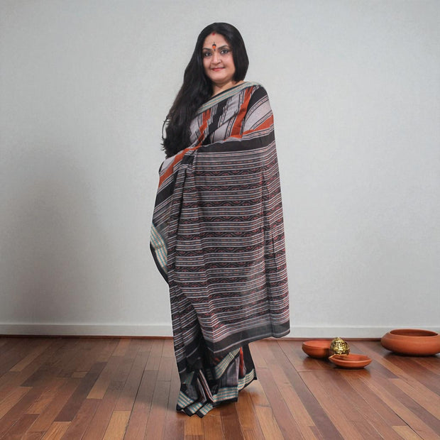 Traditional Handwoven Sambalpuri Cotton Saree