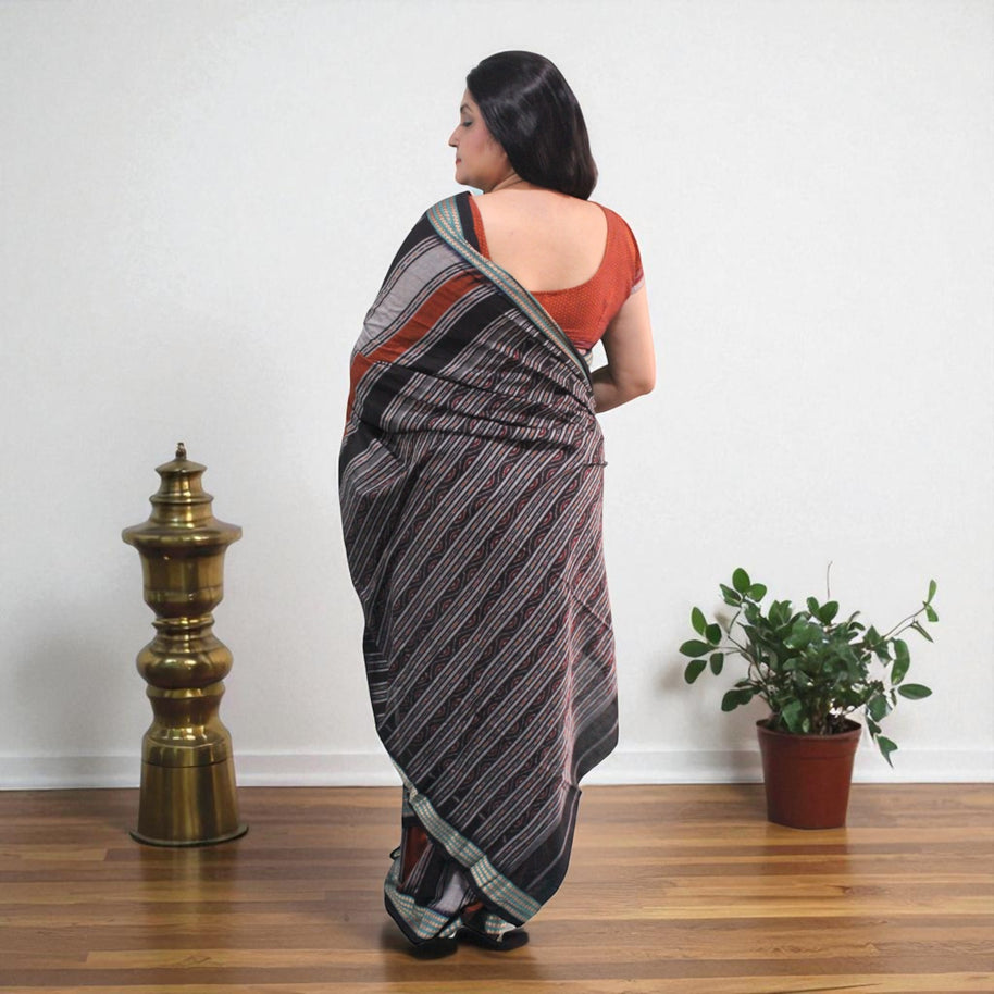 Traditional Handwoven Sambalpuri Cotton Saree
