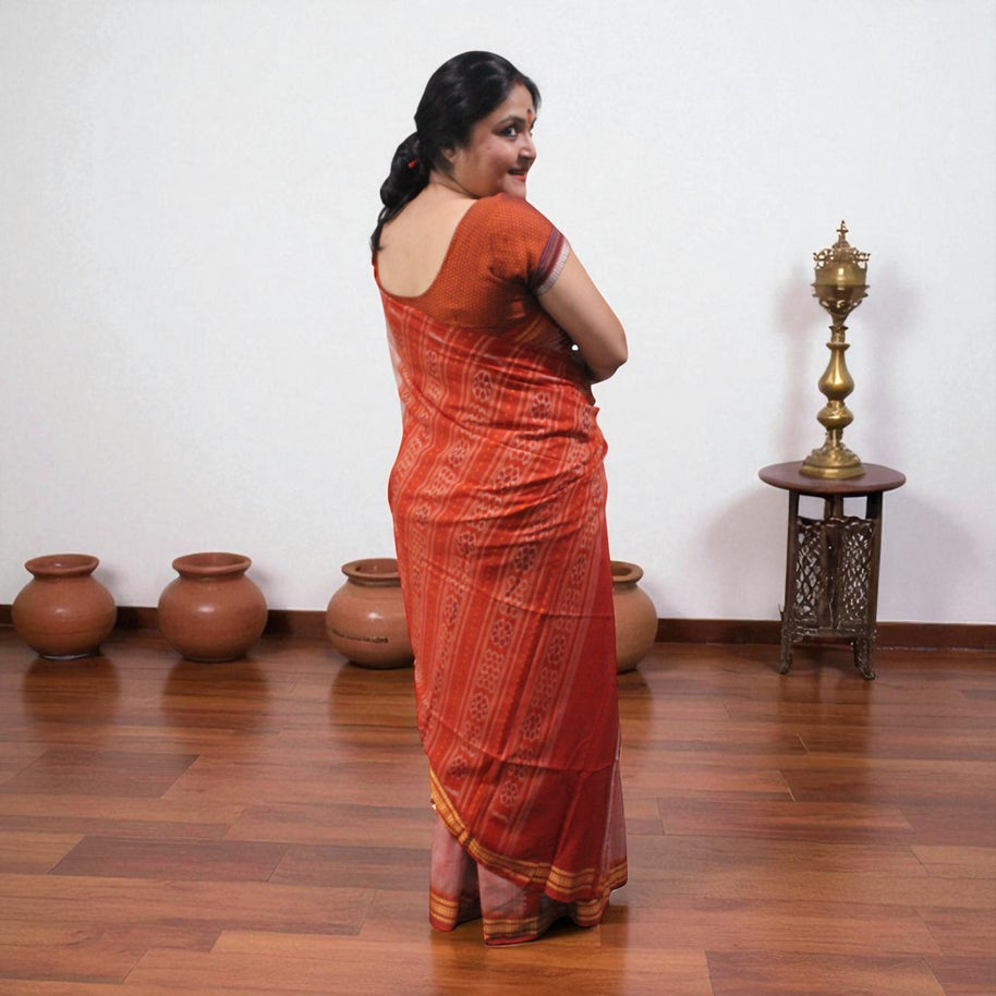 Traditional Handwoven Sambalpuri Cotton Saree