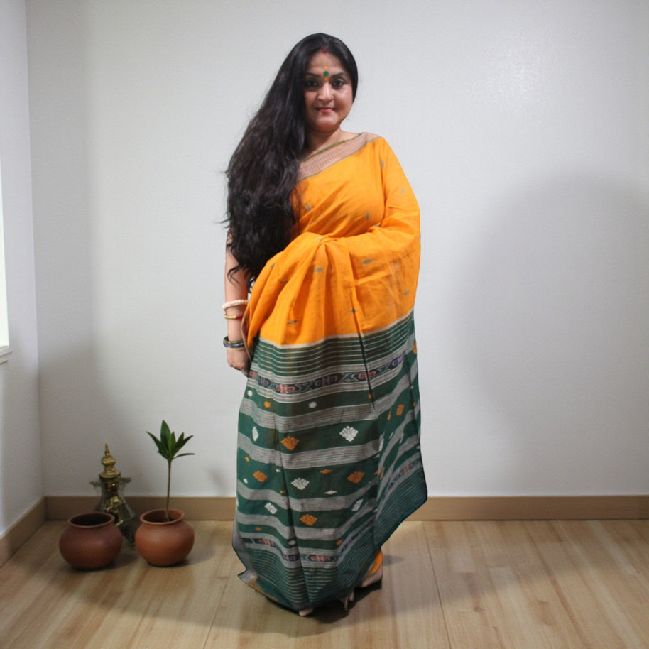 HaritArang Sambalpuri Cotton Saree