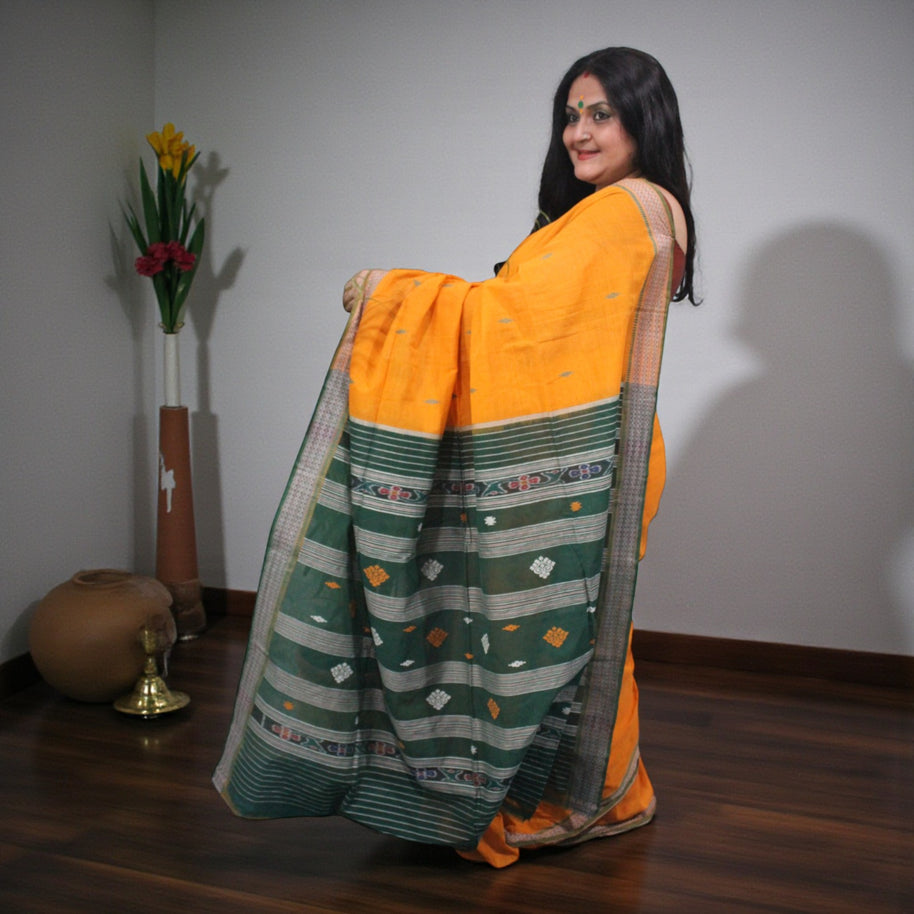 HaritArang Sambalpuri Cotton Saree