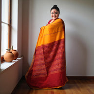 Traditional Handwoven Sambalpuri Cotton Saree