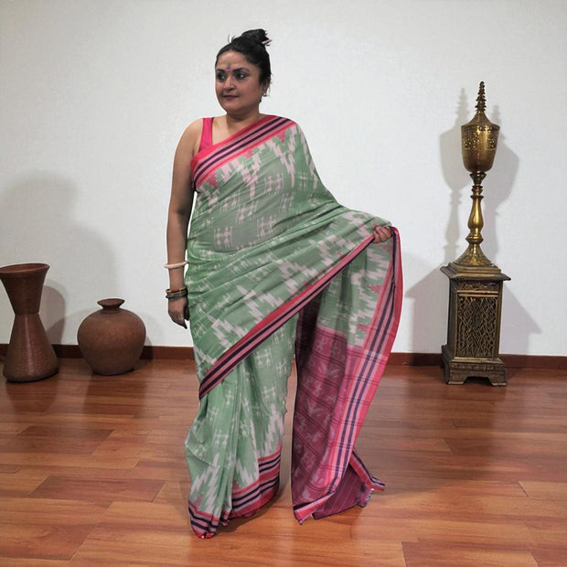 Traditional Handwoven Sambalpuri Cotton Saree