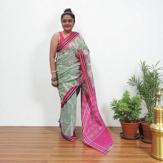 Traditional Handwoven Sambalpuri Cotton Saree