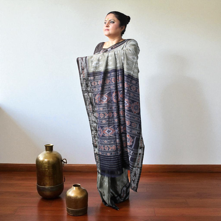 Traditional Handwoven Sambalpuri Cotton Saree
