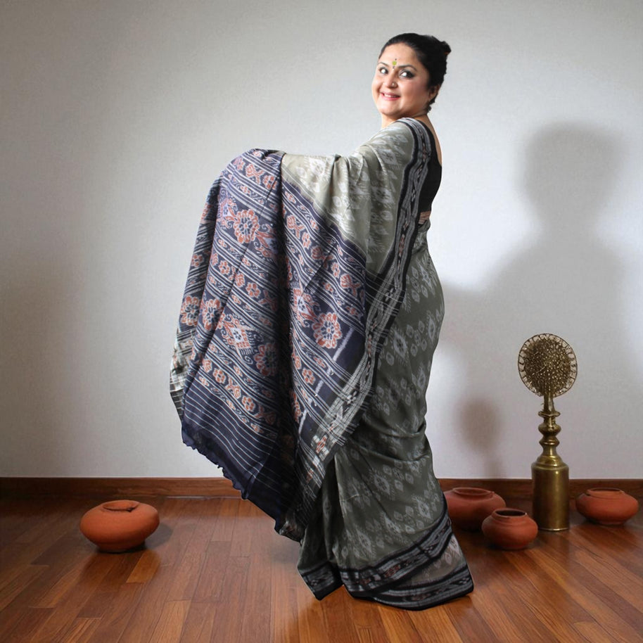 Traditional Handwoven Sambalpuri Cotton Saree
