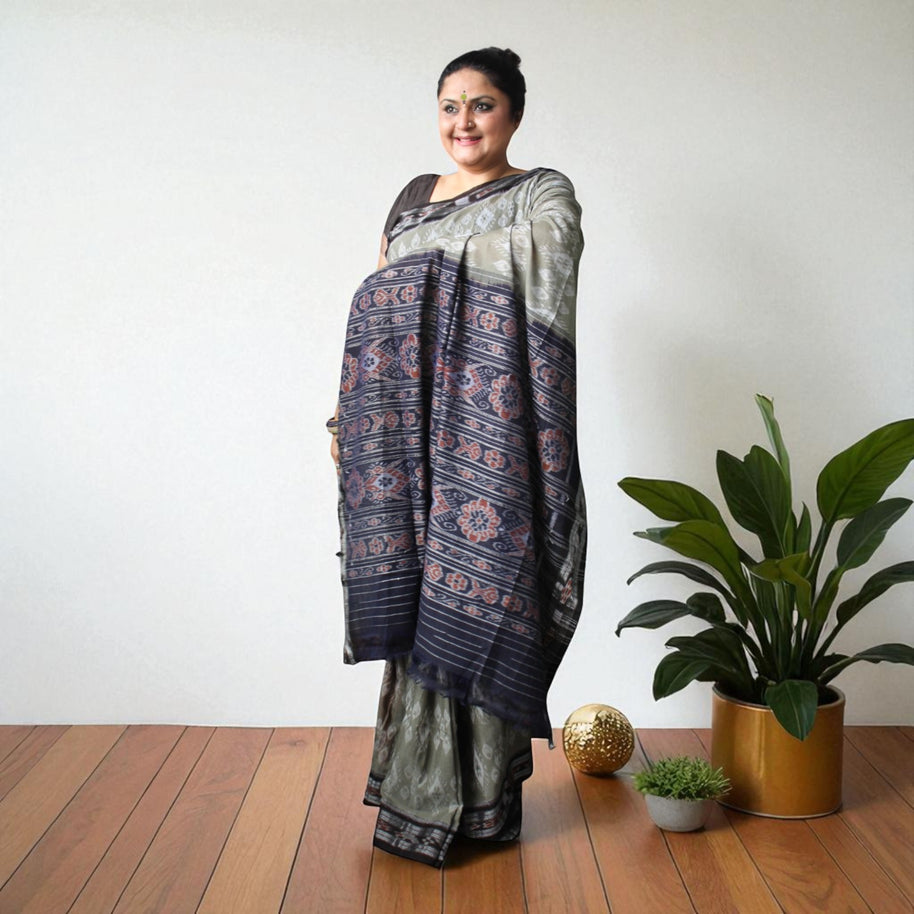 Traditional Handwoven Sambalpuri Cotton Saree