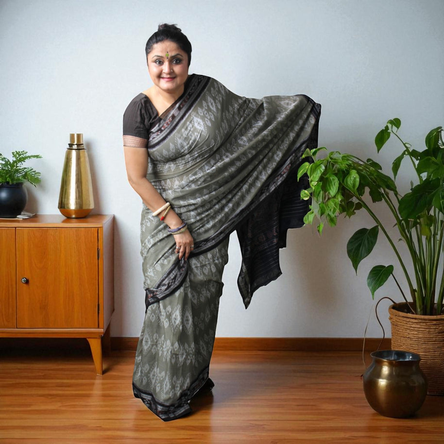 Traditional Handwoven Sambalpuri Cotton Saree
