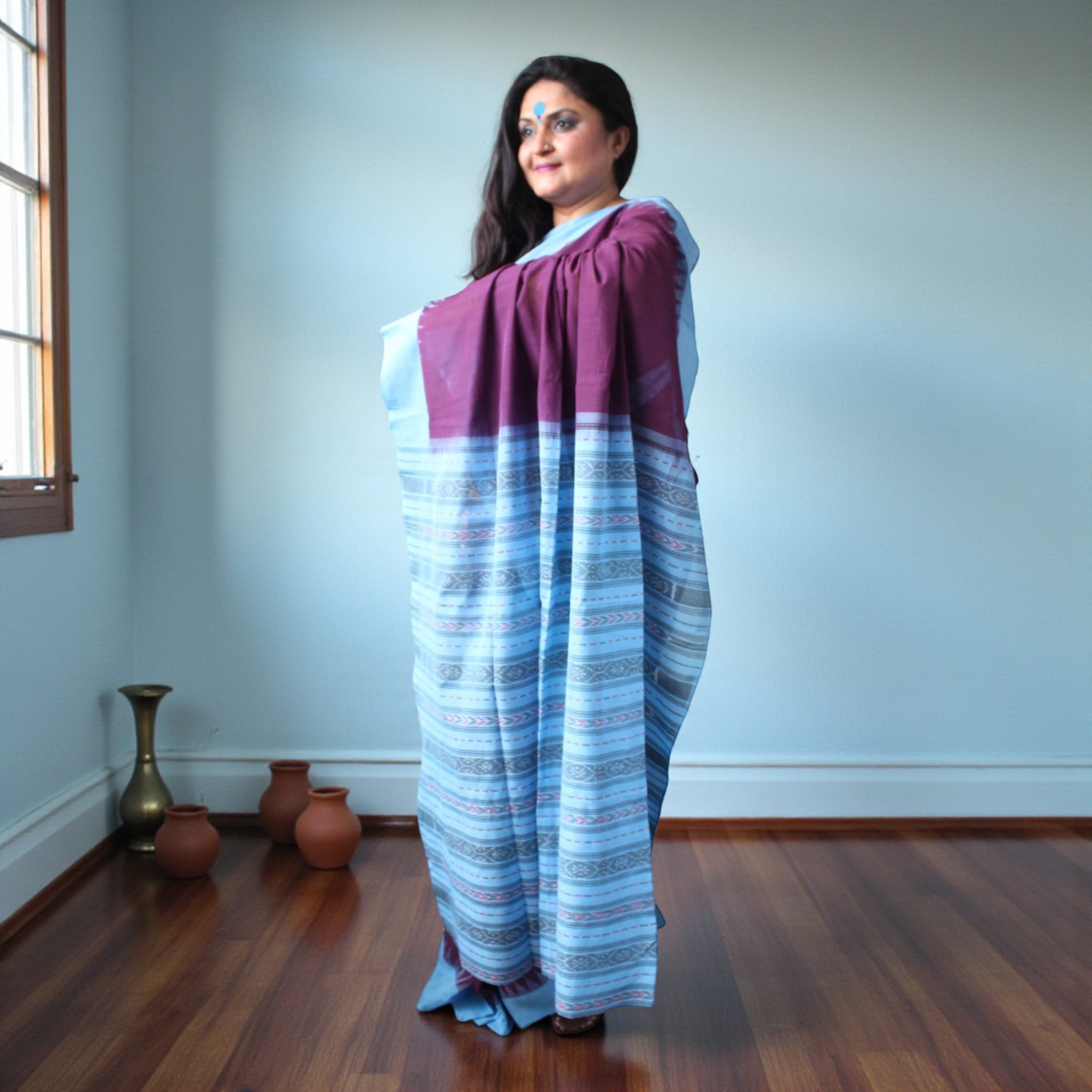 Traditional Handwoven Sambalpuri Cotton Saree