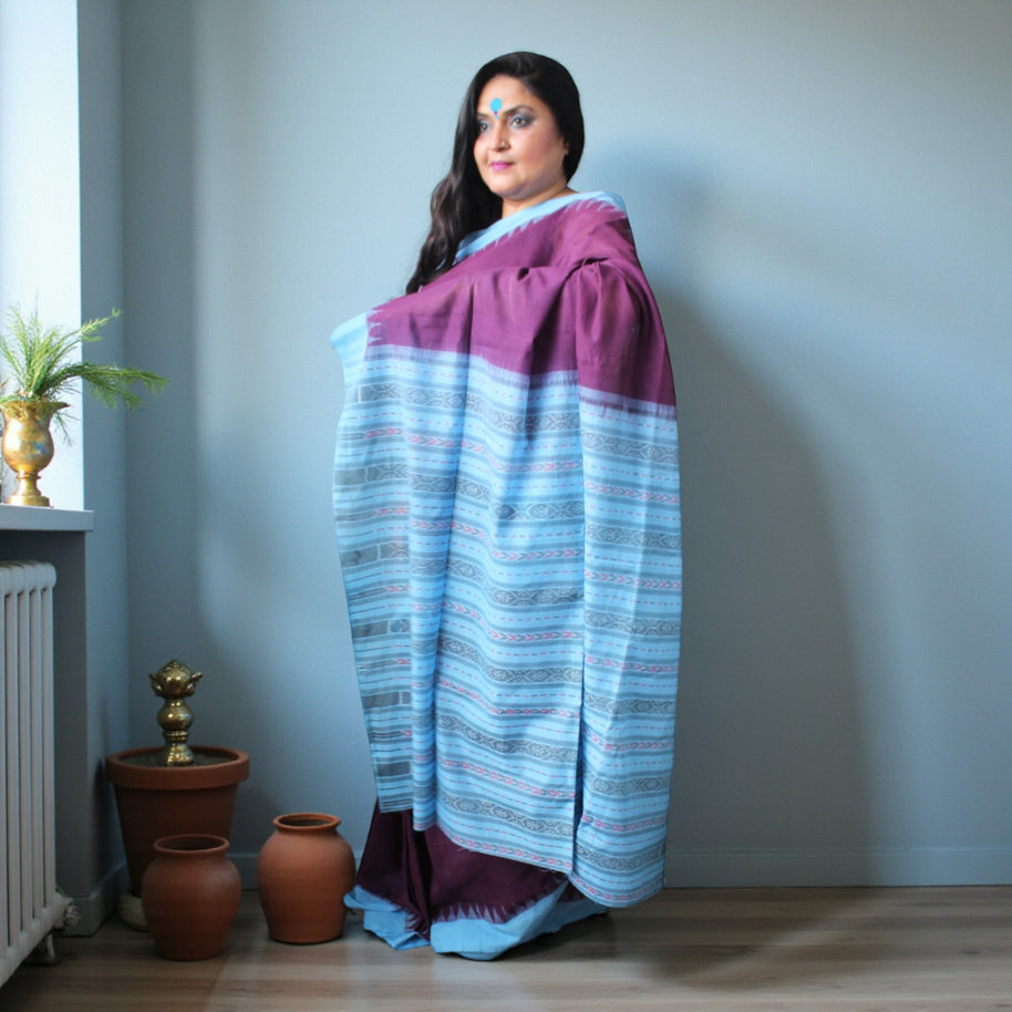 Traditional Handwoven Sambalpuri Cotton Saree