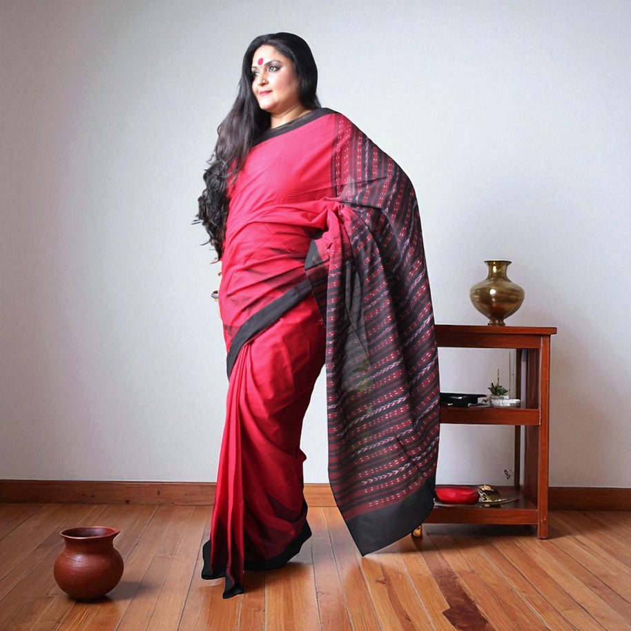 Traditional Handwoven Sambalpuri Cotton Saree