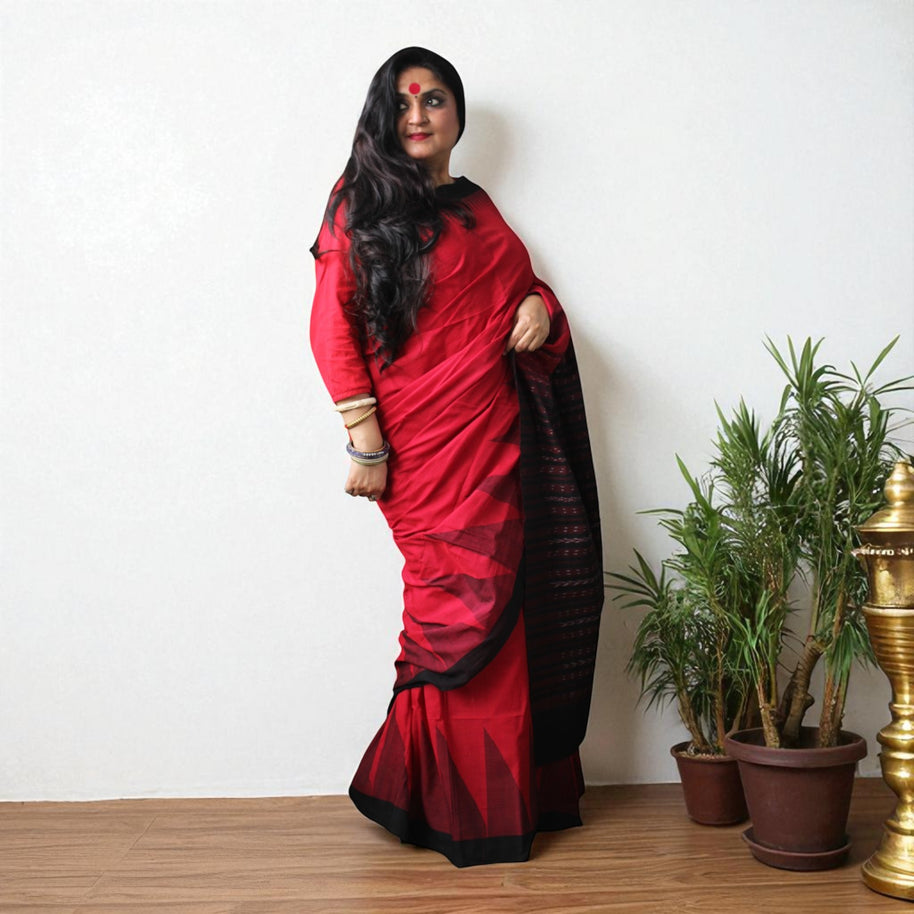 Traditional Handwoven Sambalpuri Cotton Saree