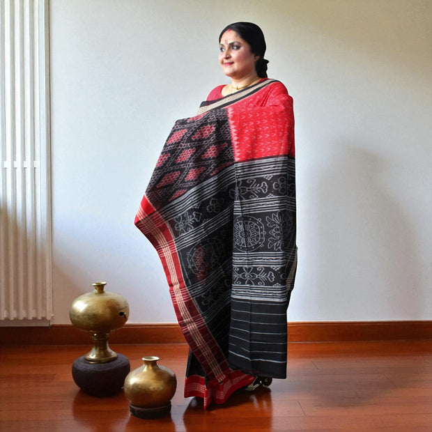 Traditional Handwoven Sambalpuri Cotton Saree