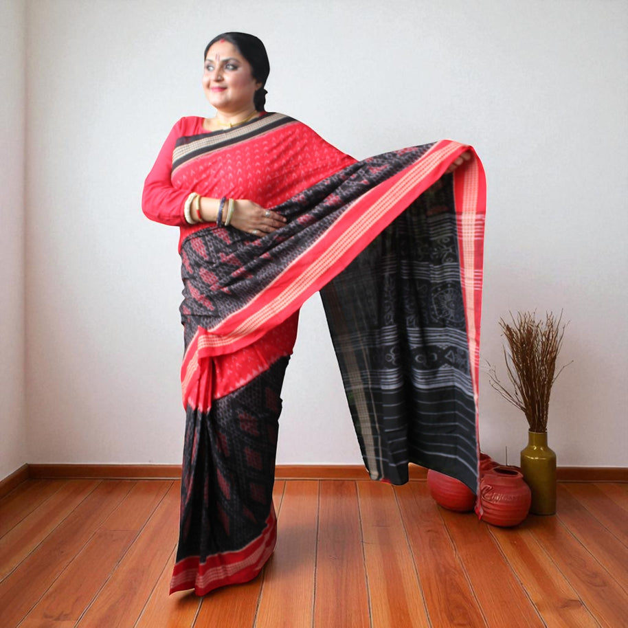 Traditional Handwoven Sambalpuri Cotton Saree