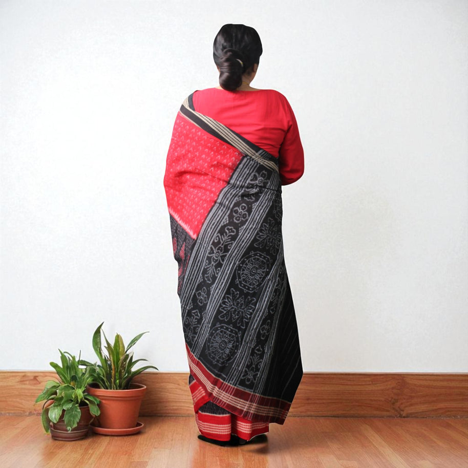 Traditional Handwoven Sambalpuri Cotton Saree