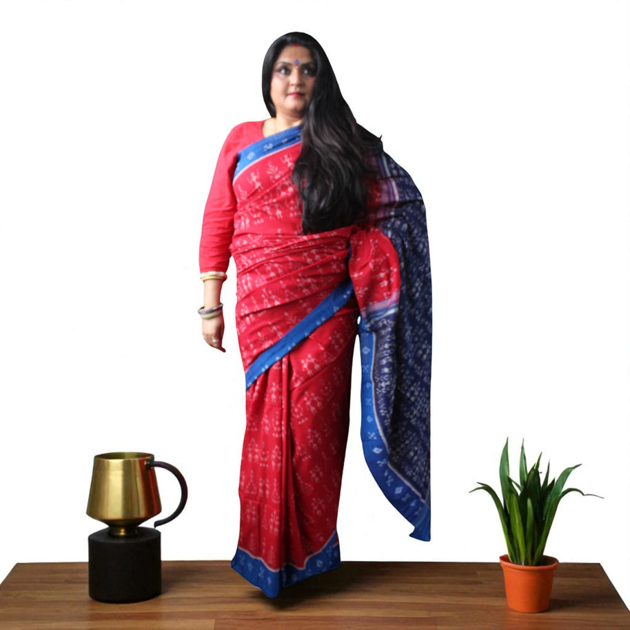 Traditional Handwoven Sambalpuri Cotton Saree