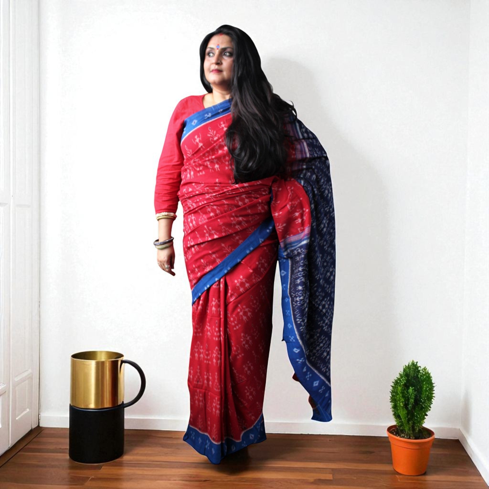 Traditional Handwoven Sambalpuri Cotton Saree