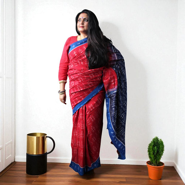 Traditional Handwoven Sambalpuri Cotton Saree