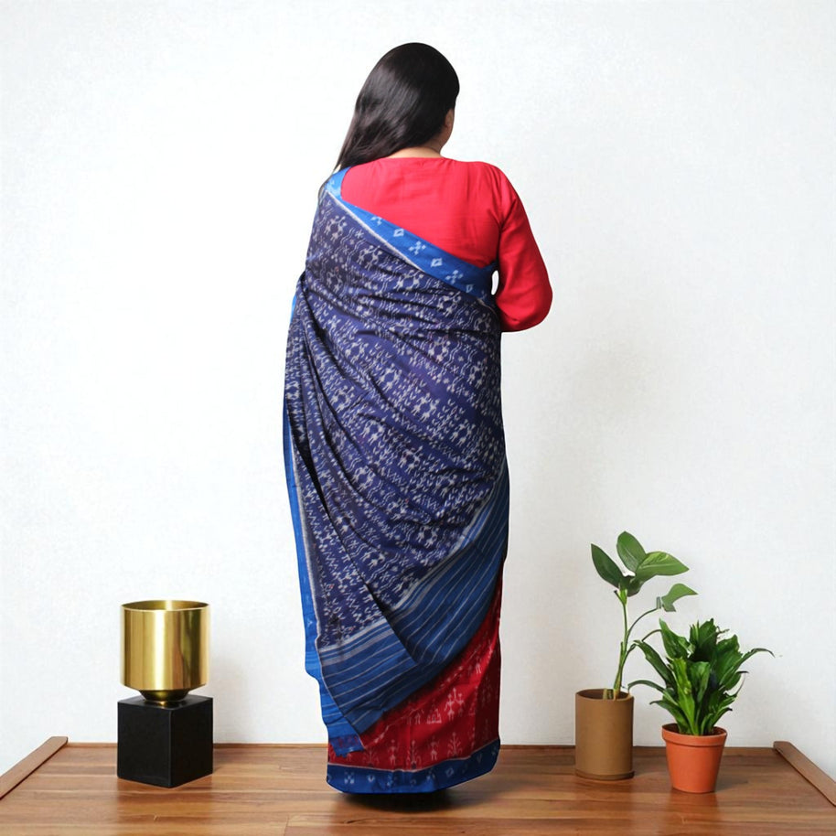 Traditional Handwoven Sambalpuri Cotton Saree