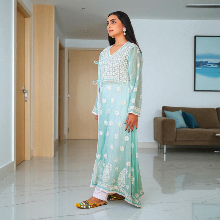 Mehkti Angrakha Cotton Kurta