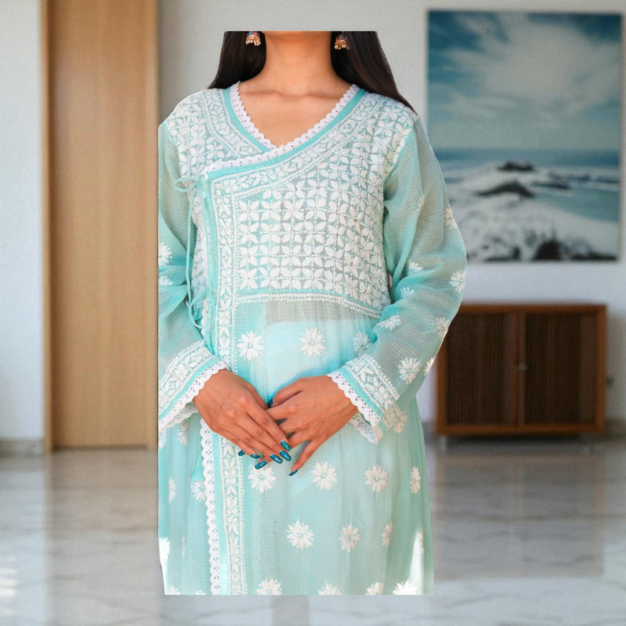 Mehkti Angrakha Cotton Kurta