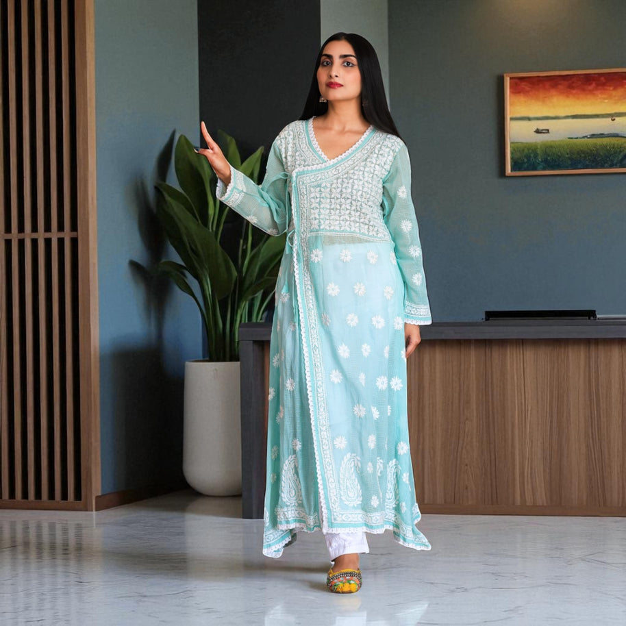 Mehkti Angrakha Cotton Kurta