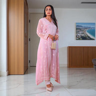 Noor-e-Gulab Cotton Angrakha Kurta