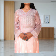 Noor-e-Gulab Cotton Angrakha Kurta