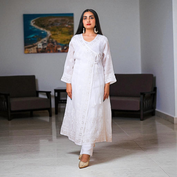 Noor Angrakha Cotton Kurta