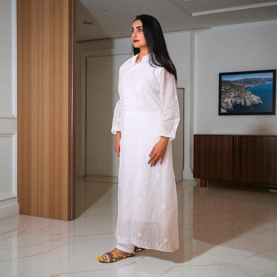 Noor Angrakha Cotton Kurta