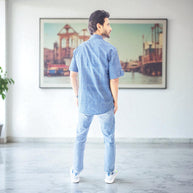 Artsy Hand Block Print Mens Shirt
