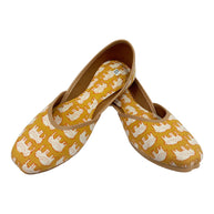 Mustard Animal Handblock Jutti