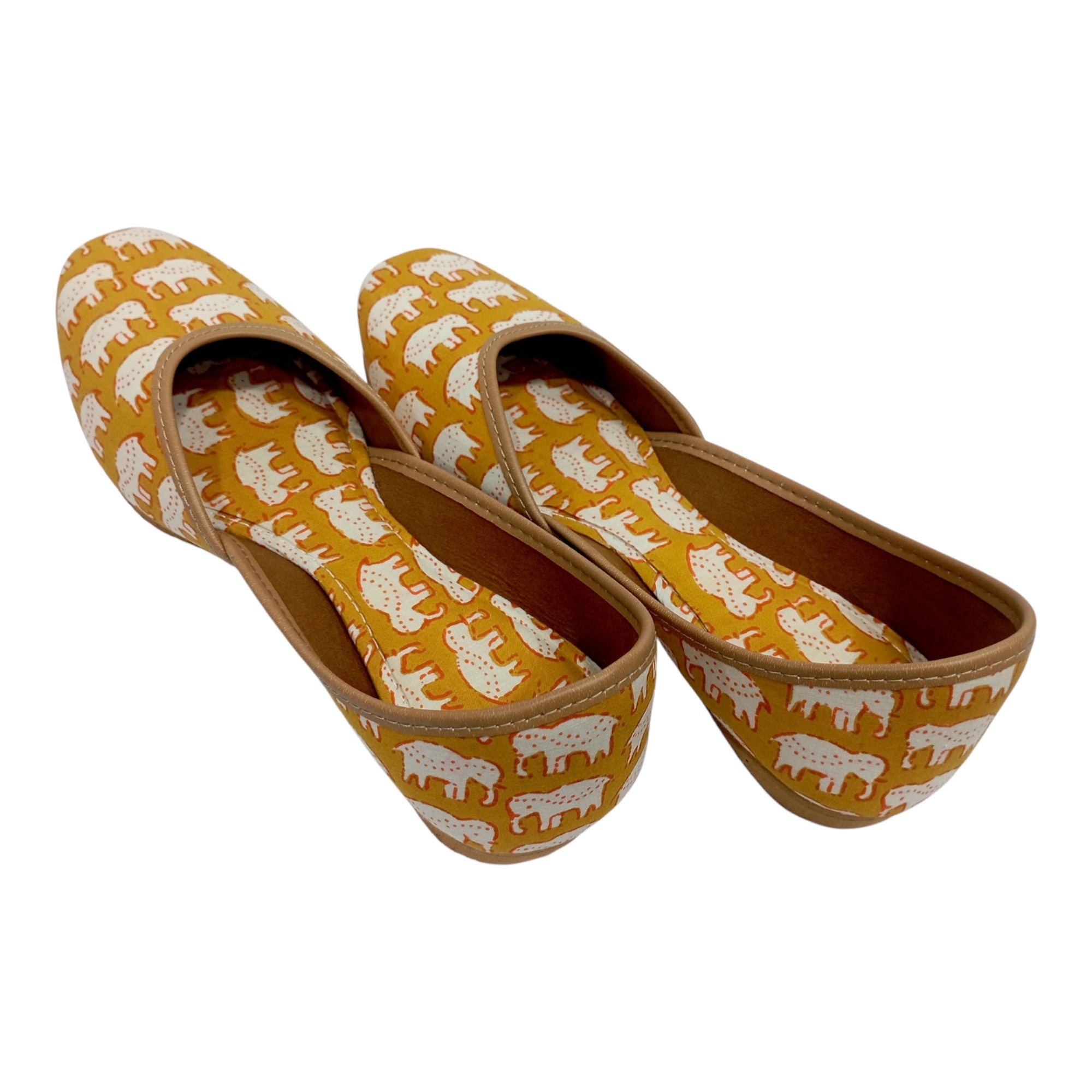 Mustard Animal Handblock Jutti