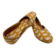 Mustard Animal Handblock Jutti