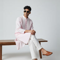 Light Pink Chikankari Cotton Kurta