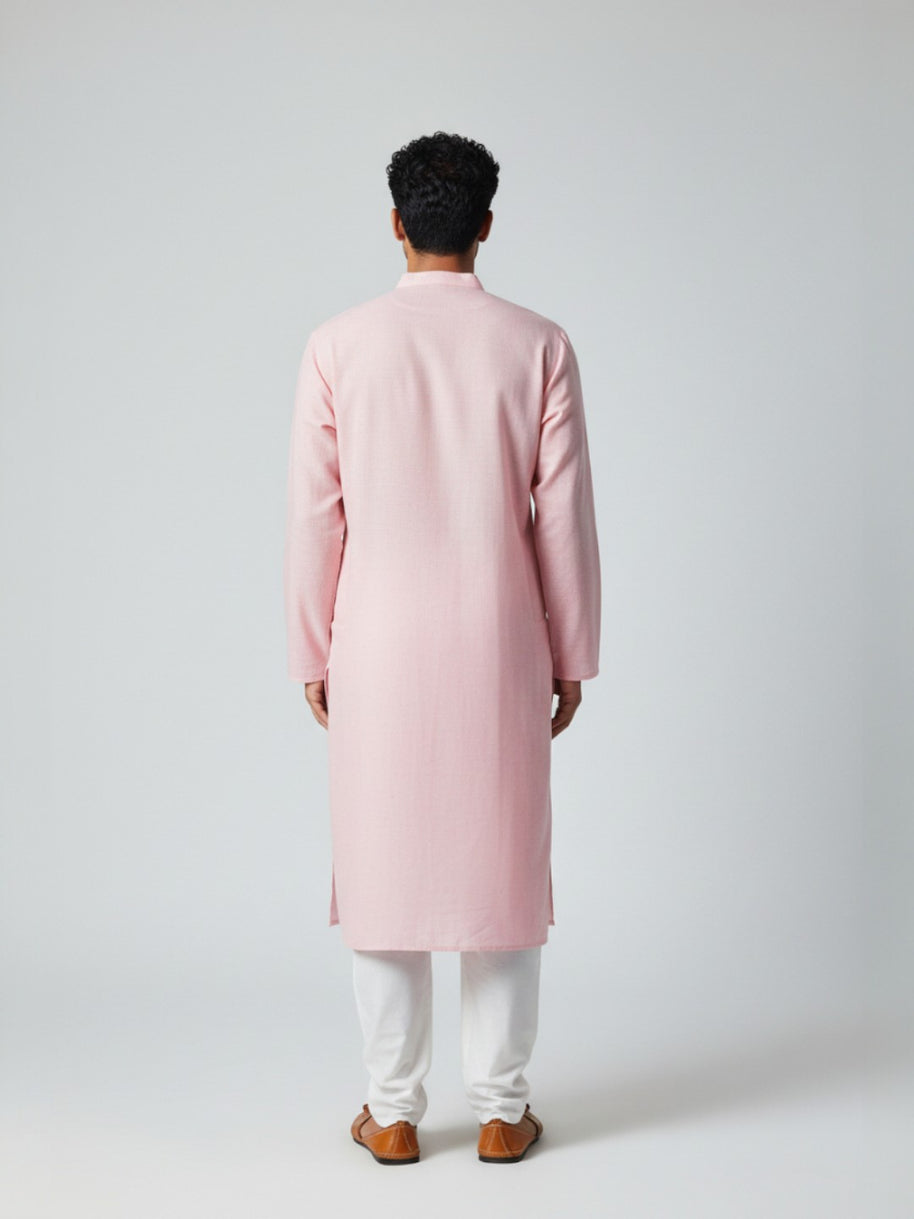 Light Pink Chikankari Cotton Kurta