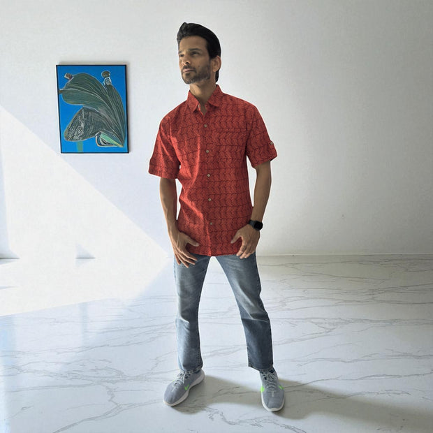 Artsy hand Block Print mens Shirt