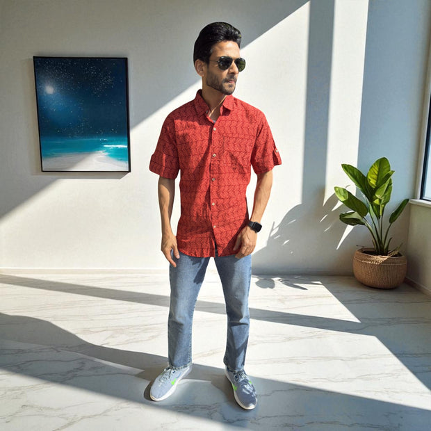 Artsy hand Block Print mens Shirt