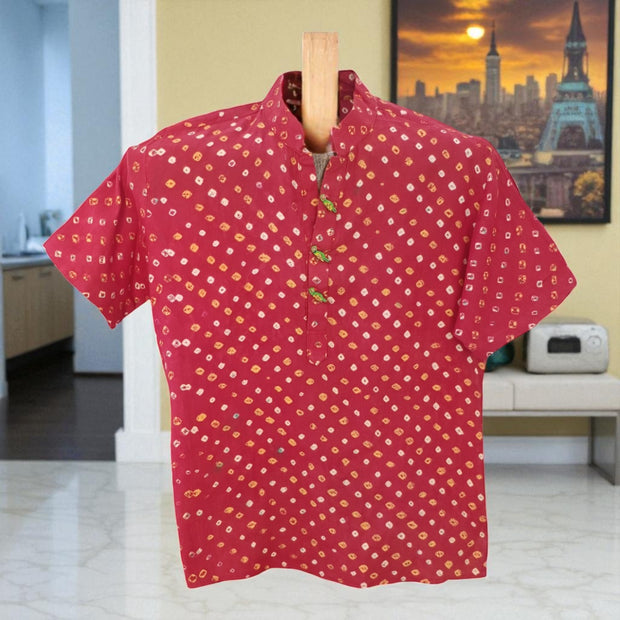 Artsy Hand Block Print Mens Shirt