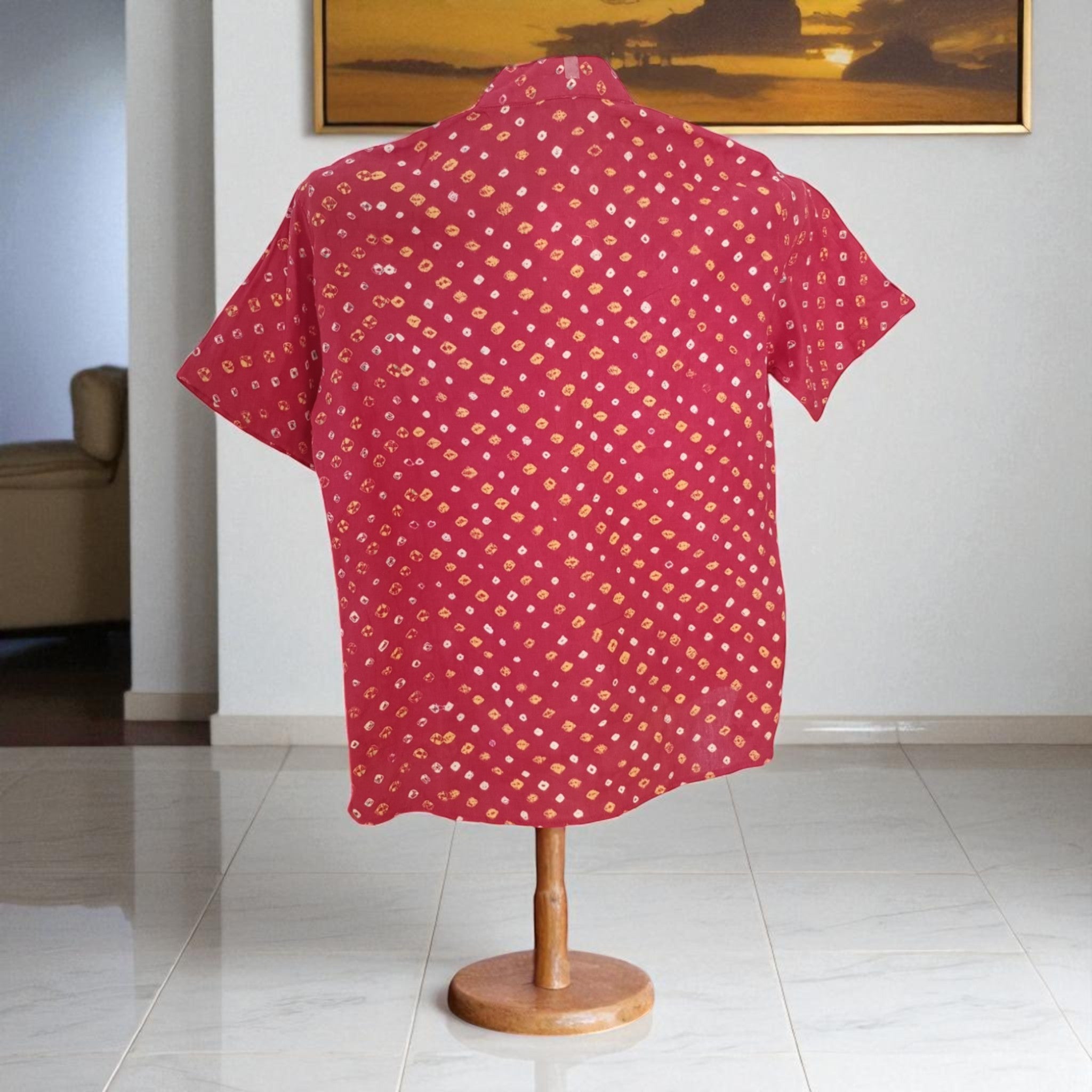Artsy Hand Block Print Mens Shirt