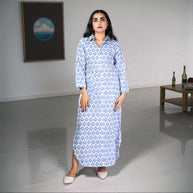 BlueLeaf Cotton Shirt Dress