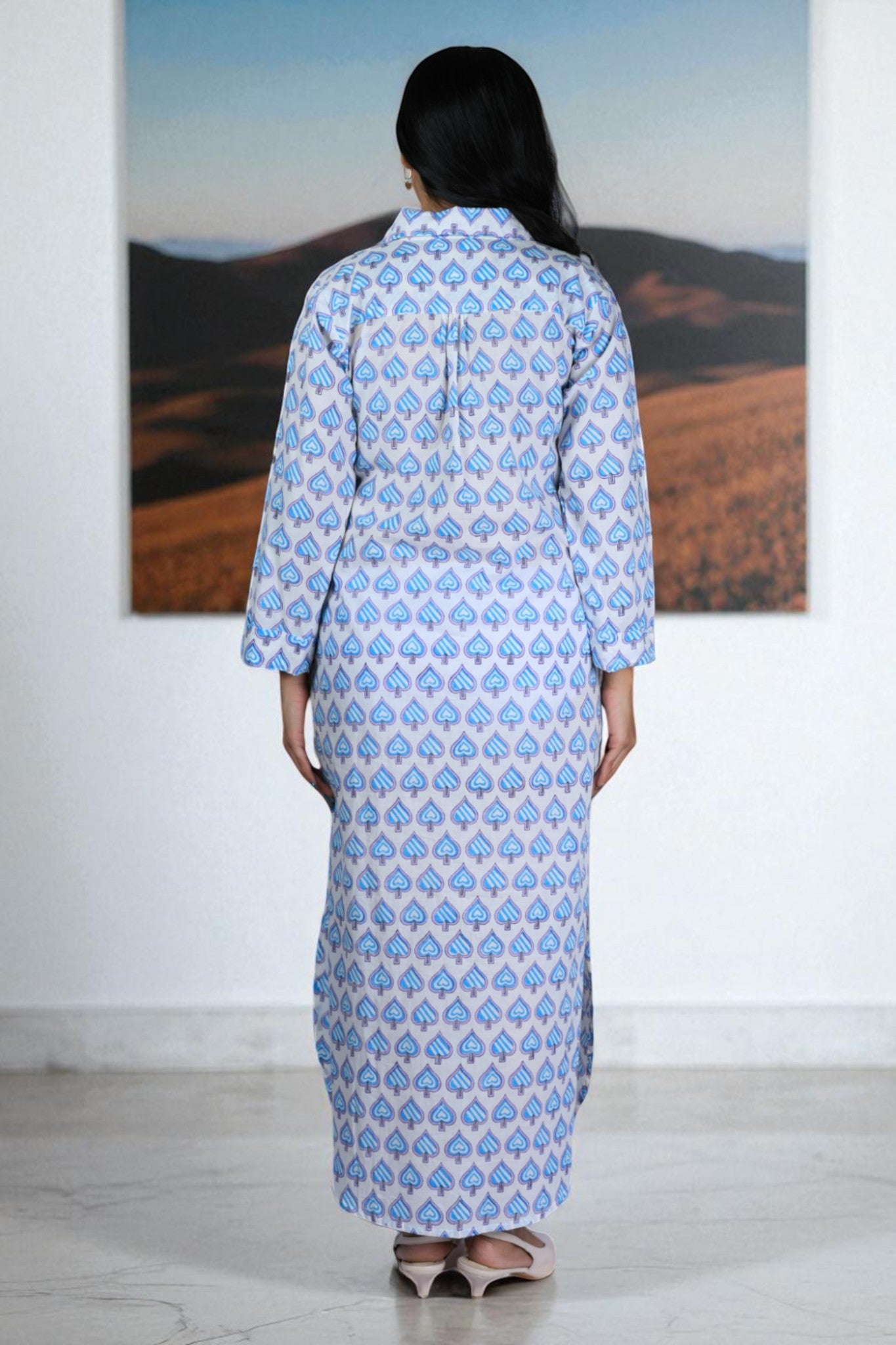 BlueLeaf Cotton Shirt Dress