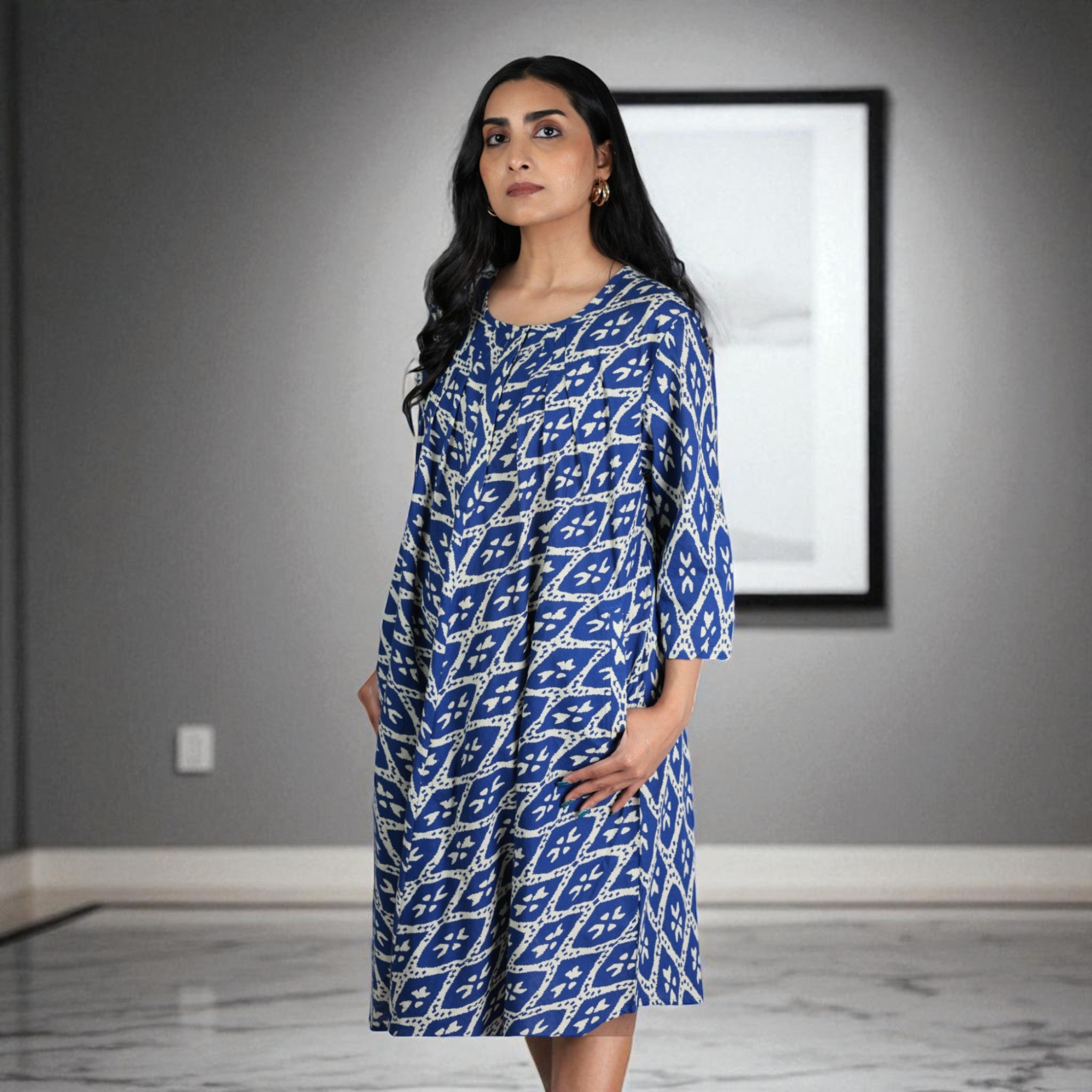 BreezeBlock Cotton Flared Dress