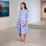 IkatBreeze Handwoven Cotton Flared Dress