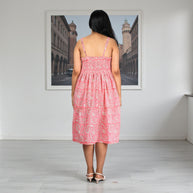 PinkPaisley Smocking Handblock Cotton Strap Dress