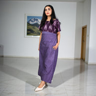 Purple Handwoven Cotton Long Skirt