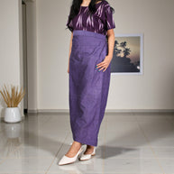 Purple Handwoven Cotton Long Skirt