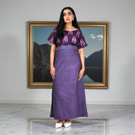 Purple Handwoven Cotton Long Skirt
